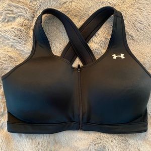 Under Armour Sports Bra Front Zip Large
